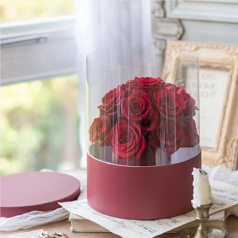 transparent bouquet box
