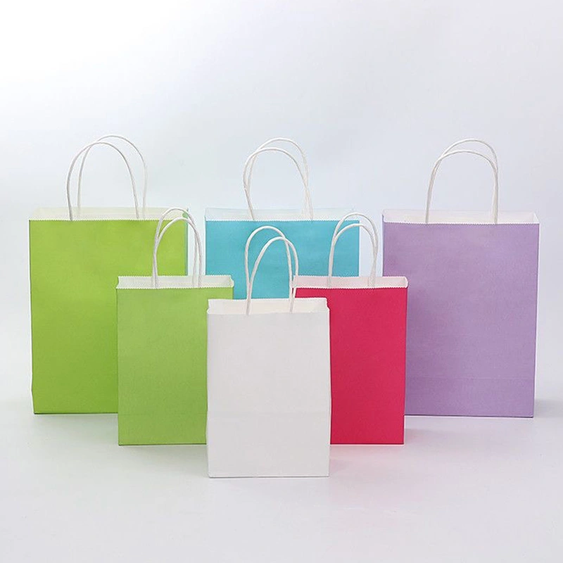 colored paper shopping bags