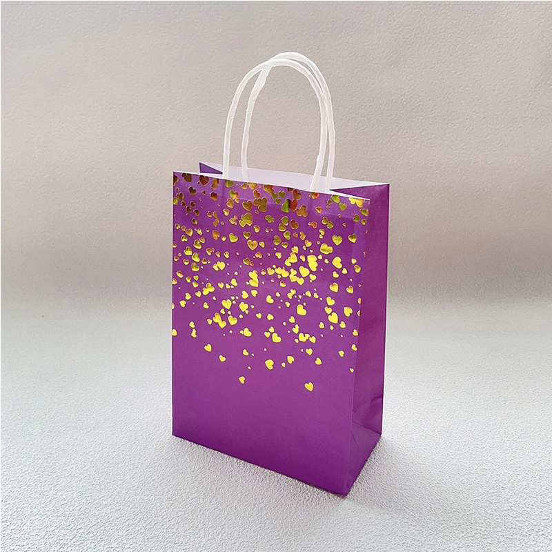 pink paper bags with handles